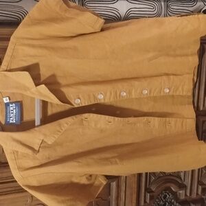 Big Bud Press Pantry Button Up Shirt Unisex Top XS NWOT Marigold